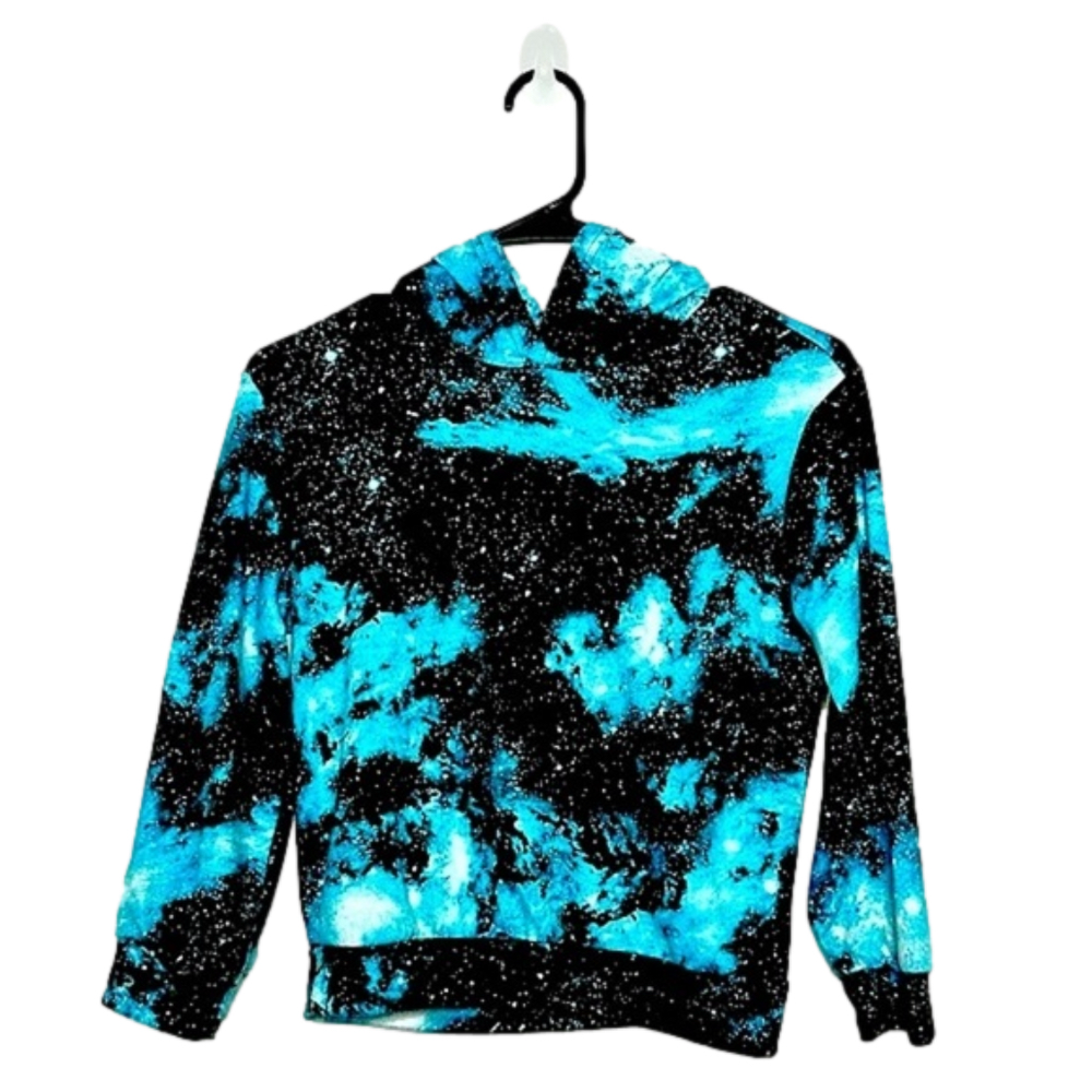 SHEIN Blue & Black Galaxy Hoodie